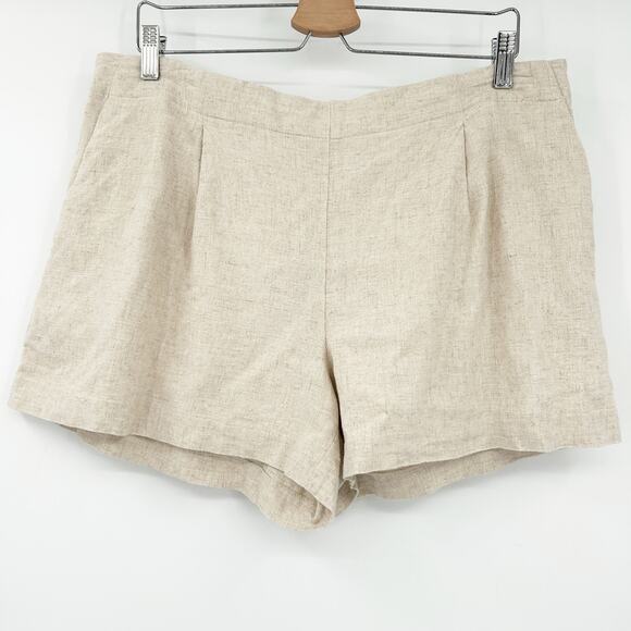 Ann Taylor Loft Womens Bundle Lot (2) Linen Blend Summer Beach Lounge Shorts L - Picture 7 of 11